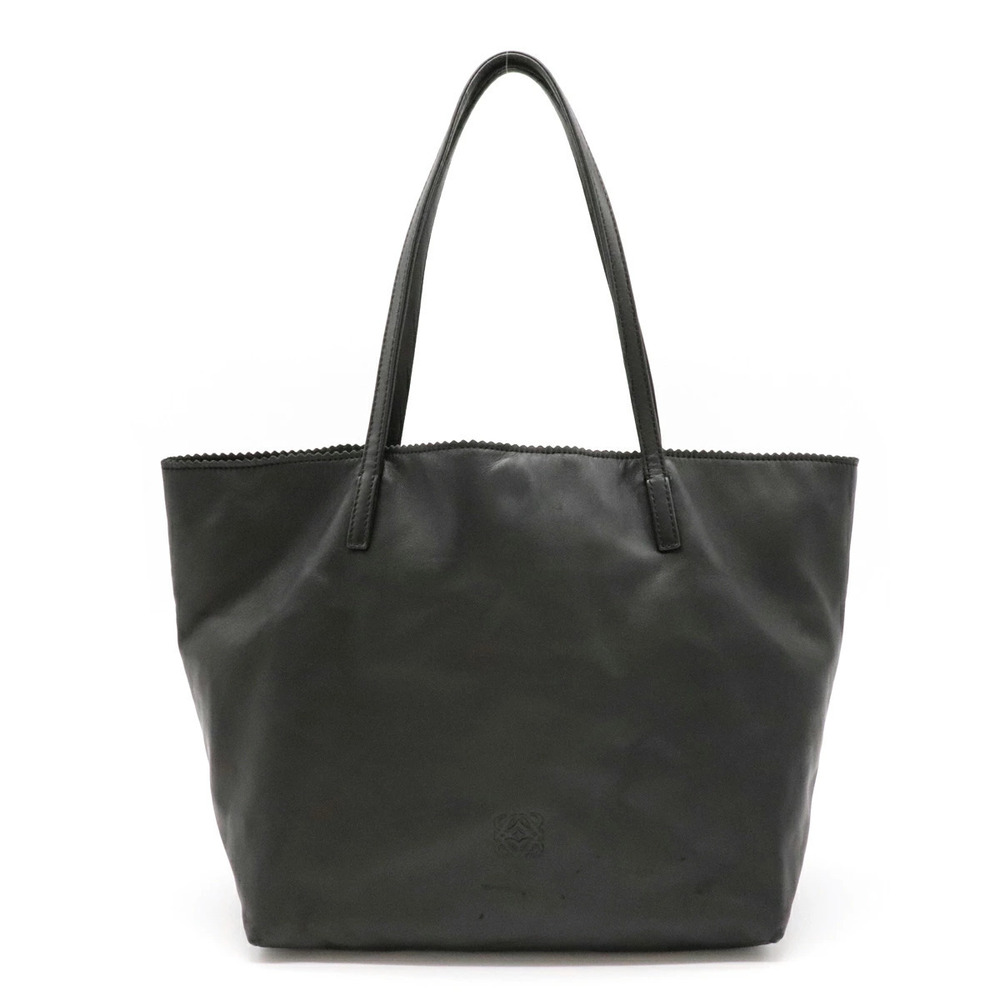 Loewe Anagram Tote Bag Shoulder Hobo Nappa Leather Black